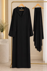 Qamar Black abaya